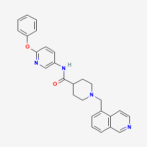 molecular formula C27H26N4O2 B5125543 1-(5-isoquinolinylmethyl)-N-(6-phenoxy-3-pyridinyl)-4-piperidinecarboxamide 