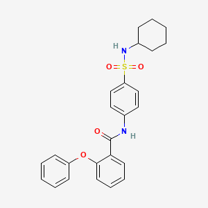 molecular formula C25H26N2O4S B5125668 N-[4-(cyclohexylsulfamoyl)phenyl]-2-phenoxybenzamide 