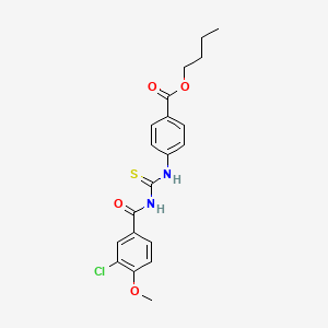 molecular formula C20H21ClN2O4S B5125710 Butyl 4-({[(3-chloro-4-methoxyphenyl)carbonyl]carbamothioyl}amino)benzoate 