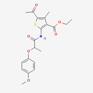 molecular formula C20H23NO6S B5125720 Ethyl 5-acetyl-2-{[2-(4-methoxyphenoxy)propanoyl]amino}-4-methylthiophene-3-carboxylate 