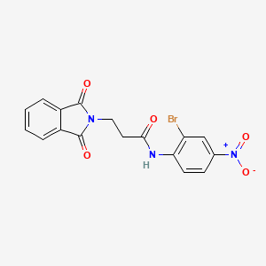 B5125796 N-(2-bromo-4-nitrophenyl)-3-(1,3-dioxo-1,3-dihydro-2H-isoindol-2-yl)propanamide CAS No. 5947-02-4