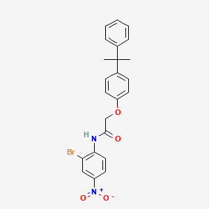 molecular formula C23H21BrN2O4 B5125966 N-(2-bromo-4-nitrophenyl)-2-[4-(2-phenylpropan-2-yl)phenoxy]acetamide 
