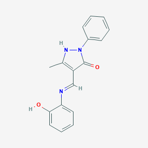 B512599 4-[(2-hydroxyanilino)methylene]-5-methyl-2-phenyl-2,4-dihydro-3H-pyrazol-3-one CAS No. 5499-76-3