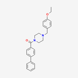molecular formula C26H28N2O2 B5126180 Biphenyl-4-yl[4-(4-ethoxybenzyl)piperazin-1-yl]methanone 