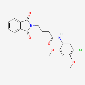 molecular formula C20H19ClN2O5 B5126328 N-(5-chloro-2,4-dimethoxyphenyl)-4-(1,3-dioxoisoindol-2-yl)butanamide 