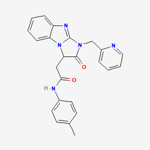 molecular formula C24H21N5O2 B5126375 N-(4-methylphenyl)-2-[2-oxo-1-(pyridin-2-ylmethyl)-2,3-dihydro-1H-imidazo[1,2-a]benzimidazol-3-yl]acetamide 