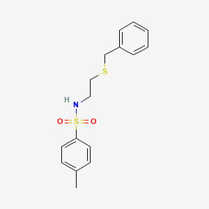 molecular formula C16H19NO2S2 B5126386 N-[2-(benzylthio)ethyl]-4-methylbenzenesulfonamide 