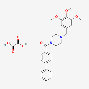 molecular formula C29H32N2O8 B5126488 Oxalic acid;(4-phenylphenyl)-[4-[(3,4,5-trimethoxyphenyl)methyl]piperazin-1-yl]methanone 