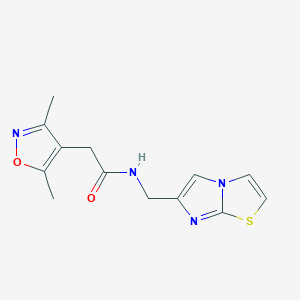 molecular formula C13H14N4O2S B5126541 2-(3,5-dimethyl-1,2-oxazol-4-yl)-N-(imidazo[2,1-b][1,3]thiazol-6-ylmethyl)acetamide 