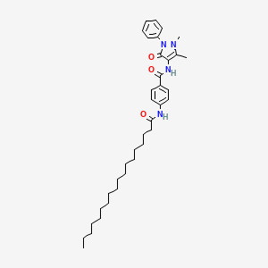 molecular formula C36H52N4O3 B5126560 N-(1,5-dimethyl-3-oxo-2-phenylpyrazol-4-yl)-4-(octadecanoylamino)benzamide 