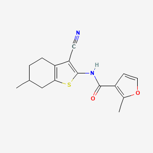molecular formula C16H16N2O2S B5126607 N-(3-cyano-6-methyl-4,5,6,7-tetrahydro-1-benzothiophen-2-yl)-2-methylfuran-3-carboxamide 