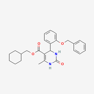 molecular formula C26H30N2O4 B5126633 Cyclohexylmethyl 4-[2-(benzyloxy)phenyl]-6-methyl-2-oxo-1,2,3,4-tetrahydropyrimidine-5-carboxylate 