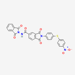 molecular formula C29H16N4O7S B5126745 N-(1,3-DIOXO-2,3-DIHYDRO-1H-ISOINDOL-2-YL)-2-{4-[(4-NITROPHENYL)SULFANYL]PHENYL}-1,3-DIOXO-2,3-DIHYDRO-1H-ISOINDOLE-5-CARBOXAMIDE 