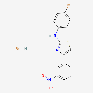 molecular formula C15H11Br2N3O2S B5126751 N-(4-bromophenyl)-4-(3-nitrophenyl)-1,3-thiazol-2-amine;hydrobromide 