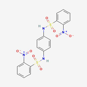 molecular formula C18H14N4O8S2 B5126907 2-nitro-N-(4-{[(2-nitrophenyl)sulfonyl]amino}phenyl)benzenesulfonamide 