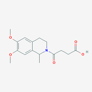 molecular formula C16H21NO5 B5126943 4-(6,7-dimethoxy-1-methyl-1,2,3,4-tetrahydroisoquinolin-2-yl)-4-oxobutanoic acid 