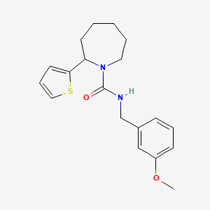 molecular formula C19H24N2O2S B5126949 N-[(3-Methoxyphenyl)methyl]-2-(thiophen-2-YL)azepane-1-carboxamide 