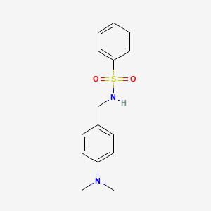 molecular formula C15H18N2O2S B5127002 N-{[4-(DIMETHYLAMINO)PHENYL]METHYL}BENZENESULFONAMIDE 