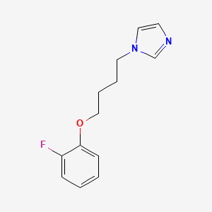 molecular formula C13H15FN2O B5127020 1-[4-(2-fluorophenoxy)butyl]imidazole 