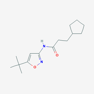 molecular formula C15H24N2O2 B5127116 N-(5-tert-butyl-1,2-oxazol-3-yl)-3-cyclopentylpropanamide CAS No. 959240-86-9