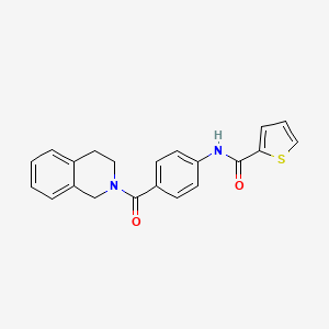 molecular formula C21H18N2O2S B5127154 N-[4-(3,4-dihydro-1H-isoquinoline-2-carbonyl)phenyl]thiophene-2-carboxamide 