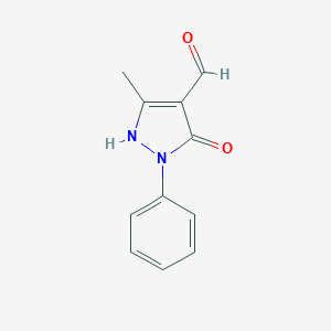 molecular formula C11H10N2O2 B512721 5-hydroxy-3-methyl-1-phenyl-1H-pyrazole-4-carbaldehyde CAS No. 60484-29-9