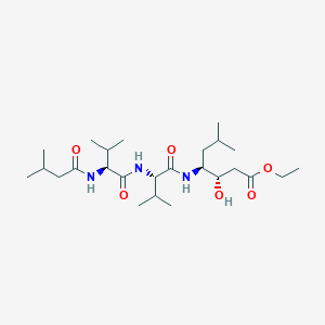 molecular formula C25H47N3O6 B051273 Isovaleryl-Val-Val-Sta-OEt CAS No. 120849-36-7