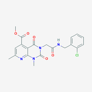 molecular formula C20H19ClN4O5 B5127349 METHYL 3-({[(2-CHLOROPHENYL)METHYL]CARBAMOYL}METHYL)-1,7-DIMETHYL-2,4-DIOXO-1H,2H,3H,4H-PYRIDO[2,3-D]PYRIMIDINE-5-CARBOXYLATE 