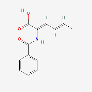 molecular formula C13H13NO3 B5127511 (2Z,4E)-2-benzamidohexa-2,4-dienoic acid 