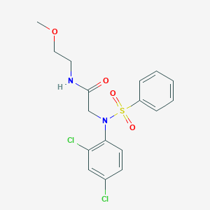 molecular formula C17H18Cl2N2O4S B5127631 N~2~-(2,4-dichlorophenyl)-N-(2-methoxyethyl)-N~2~-(phenylsulfonyl)glycinamide 