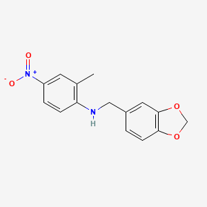 molecular formula C15H14N2O4 B5127647 N-(1,3-benzodioxol-5-ylmethyl)-2-methyl-4-nitroaniline 