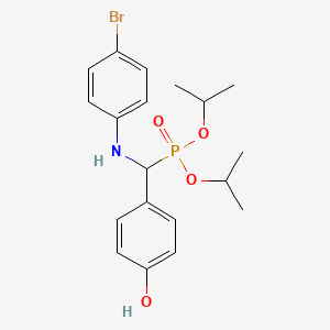molecular formula C19H25BrNO4P B5127661 Bis(propan-2-YL) {[(4-bromophenyl)amino](4-hydroxyphenyl)methyl}phosphonate 