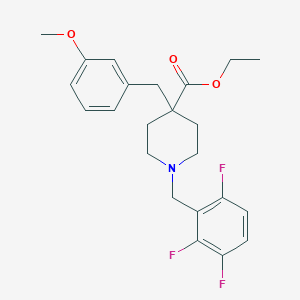 molecular formula C23H26F3NO3 B5127794 ethyl 4-(3-methoxybenzyl)-1-(2,3,6-trifluorobenzyl)-4-piperidinecarboxylate 