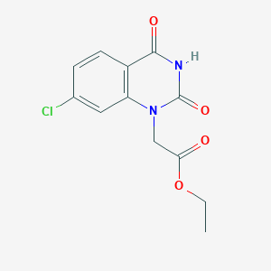 molecular formula C12H11ClN2O4 B051278 Ethyl 2-(7-chloro-2,4-dioxoquinazolin-1-yl)acetate CAS No. 112733-45-6