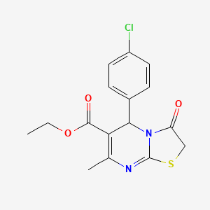 molecular formula C16H15ClN2O3S B5127922 ethyl 5-(4-chlorophenyl)-7-methyl-3-oxo-2,3-dihydro-5H-[1,3]thiazolo[3,2-a]pyrimidine-6-carboxylate 