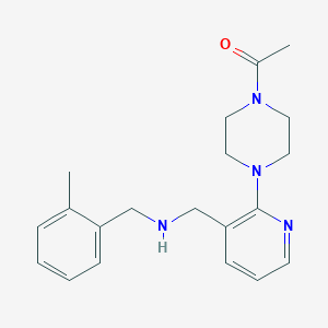molecular formula C20H26N4O B5127924 1-[2-(4-acetyl-1-piperazinyl)-3-pyridinyl]-N-(2-methylbenzyl)methanamine 