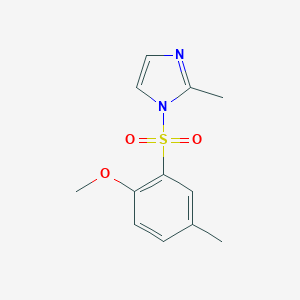 molecular formula C12H14N2O3S B512795 1-[(2-methoxy-5-methylphenyl)sulfonyl]-2-methyl-1H-imidazole CAS No. 325992-06-1