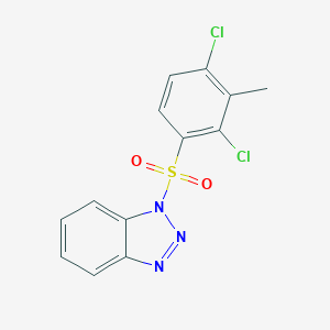 molecular formula C13H9Cl2N3O2S B512801 1-(2,4-dichloro-3-methylbenzenesulfonyl)-1H-1,2,3-benzotriazole CAS No. 325812-74-6