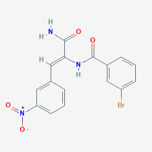 molecular formula C16H12BrN3O4 B5128020 N-[(Z)-3-amino-1-(3-nitrophenyl)-3-oxoprop-1-en-2-yl]-3-bromobenzamide 
