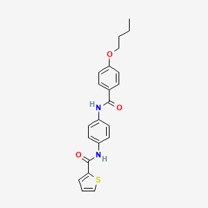 molecular formula C22H22N2O3S B5128034 N-(4-{[(4-butoxyphenyl)carbonyl]amino}phenyl)thiophene-2-carboxamide 