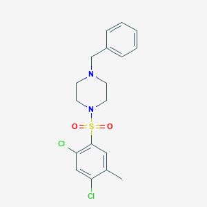 molecular formula C18H20Cl2N2O2S B512808 1-Benzyl-4-[(2,4-dichloro-5-methylphenyl)sulfonyl]piperazine CAS No. 325812-31-5