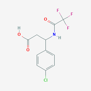 molecular formula C11H9ClF3NO3 B051281 3-(4-氯苯基)-3-(2,2,2-三氟乙酰胺基)丙酸 CAS No. 117291-25-5