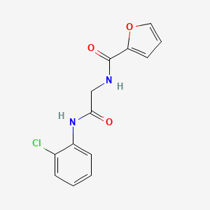 molecular formula C13H11ClN2O3 B5128197 N-{2-[(2-chlorophenyl)amino]-2-oxoethyl}-2-furamide 
