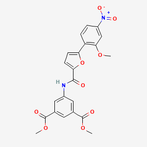 molecular formula C22H18N2O9 B5128260 Dimethyl 5-[[5-(2-methoxy-4-nitrophenyl)furan-2-carbonyl]amino]benzene-1,3-dicarboxylate 