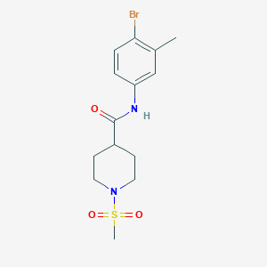 molecular formula C14H19BrN2O3S B5128311 N-(4-BROMO-3-METHYLPHENYL)-1-METHANESULFONYLPIPERIDINE-4-CARBOXAMIDE 