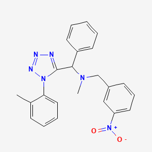 molecular formula C23H22N6O2 B5128399 N-methyl-1-[1-(2-methylphenyl)tetrazol-5-yl]-N-[(3-nitrophenyl)methyl]-1-phenylmethanamine 