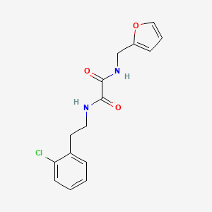 molecular formula C15H15ClN2O3 B5128408 N-[2-(2-chlorophenyl)ethyl]-N'-(furan-2-ylmethyl)oxamide 