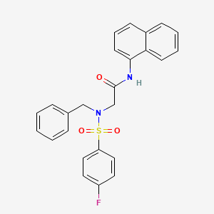 molecular formula C25H21FN2O3S B5128440 N~2~-benzyl-N~2~-[(4-fluorophenyl)sulfonyl]-N-naphthalen-1-ylglycinamide 