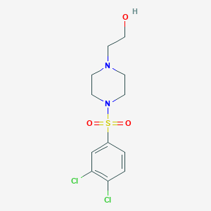 molecular formula C12H16Cl2N2O3S B512845 2-[4-(3,4-Dichlorophenyl)sulfonylpiperazin-1-yl]ethanol CAS No. 524718-87-4