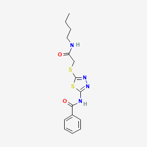 molecular formula C15H18N4O2S2 B5128492 N-[5-[2-(butylamino)-2-oxoethyl]sulfanyl-1,3,4-thiadiazol-2-yl]benzamide 